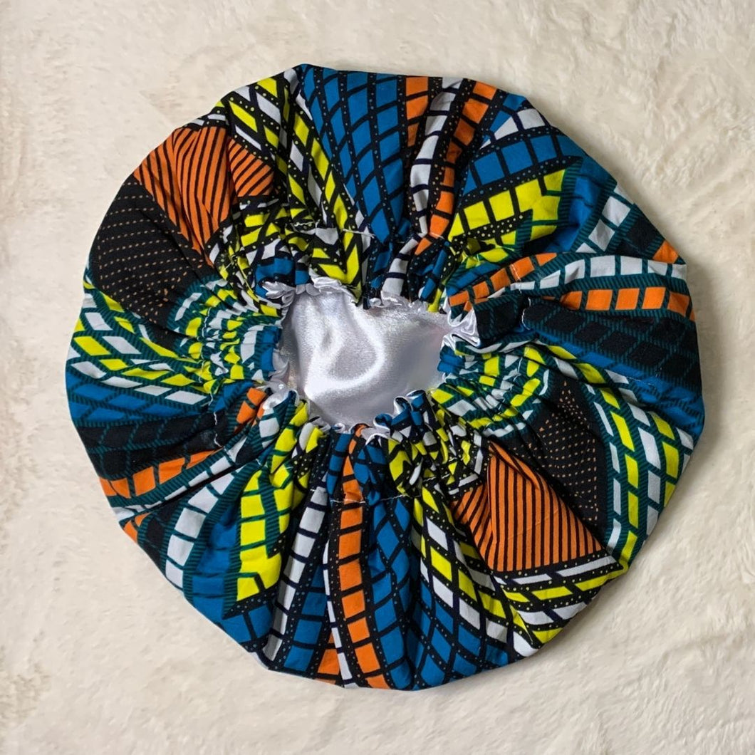 Dzifa African Print Satin Bonnet