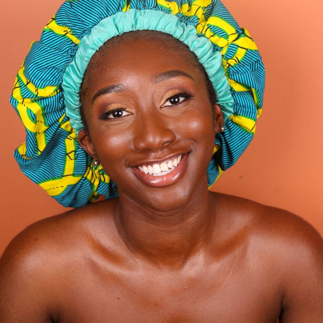 Kyerewaa African Print Satin Bonnet