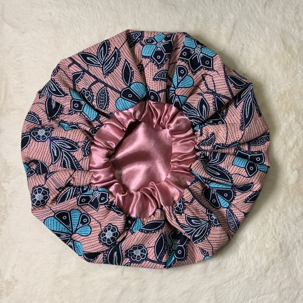 Asanteba African Print Satin Bonnet