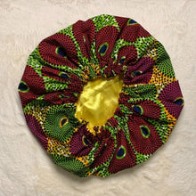 Load image into Gallery viewer, Tenewaa African Print Satin Bonnet
