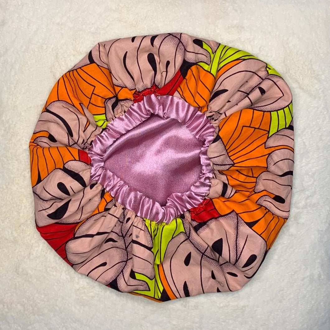 Adofo African Print Satin Bonnet