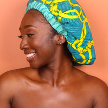 Load image into Gallery viewer, Kyerewaa African Print Satin Bonnet
