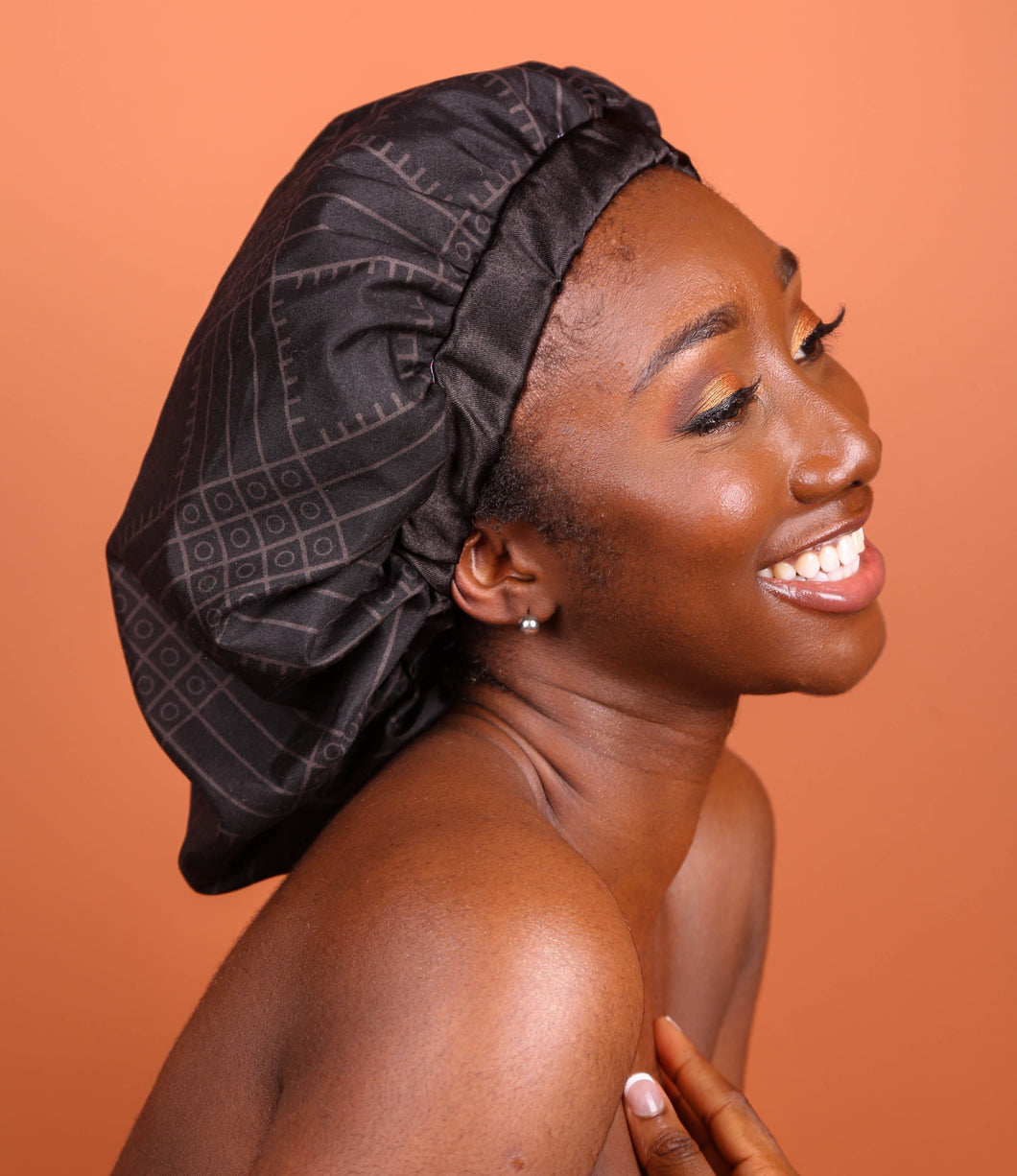 Adumea African Print Satin Bonnet