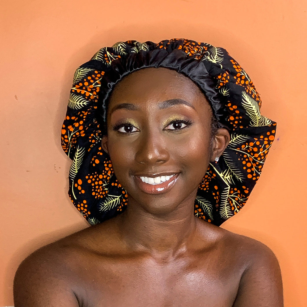 Gifty African Print Satin Bonnet